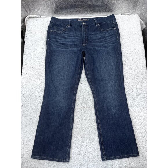 Melissa McCarthy Seven Dark Wash Slim Boot Denim Jeans Size 22 - Picture 2 of 12